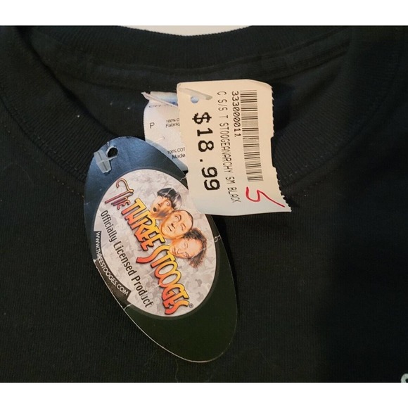 Three Stooges “Stooges of Anarchy” Graphic T-Shirt Men’s Small Black 2012 NWT - Picture 6 of 9